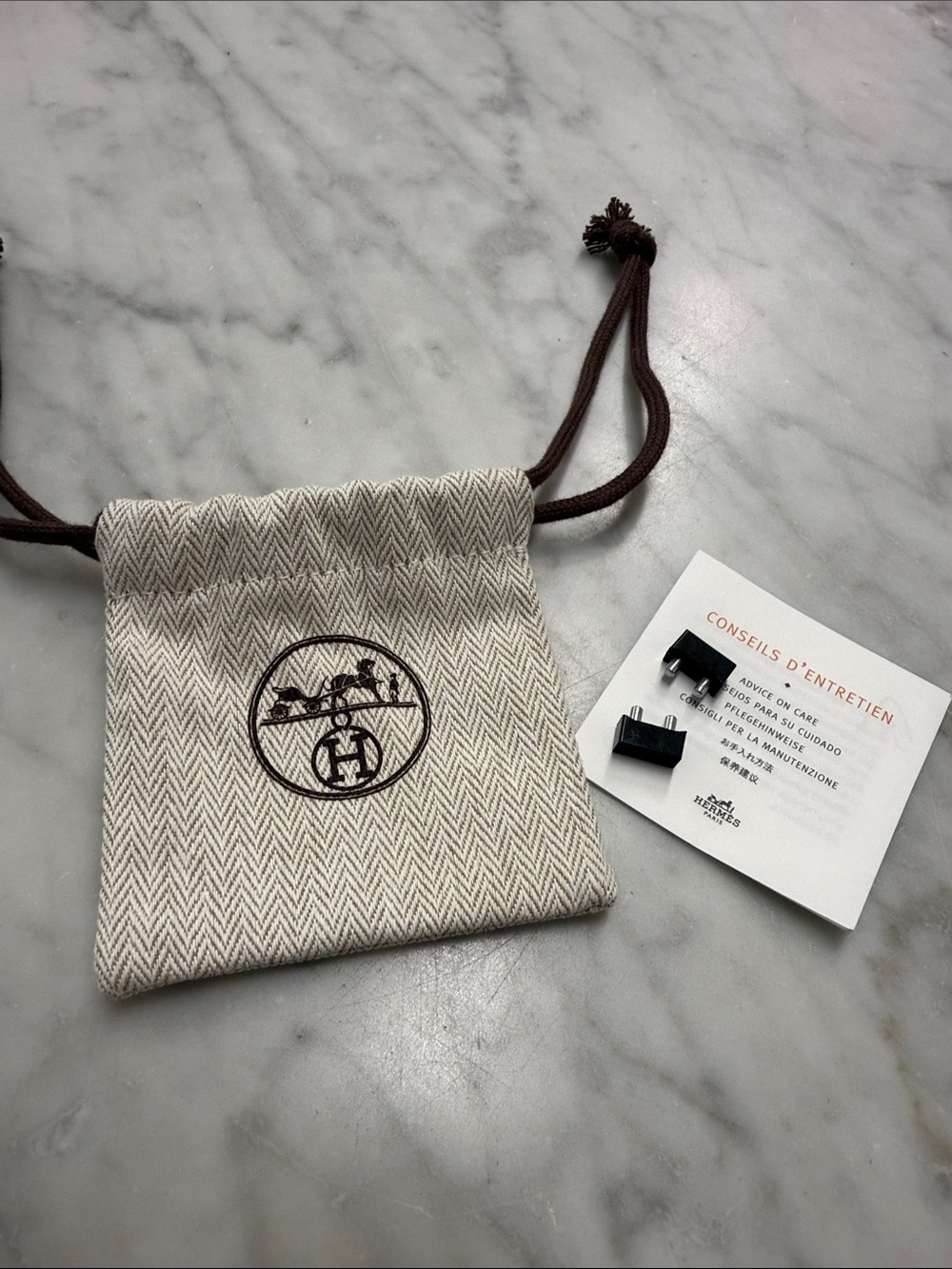 Hermes Heel Tabs with Pouch